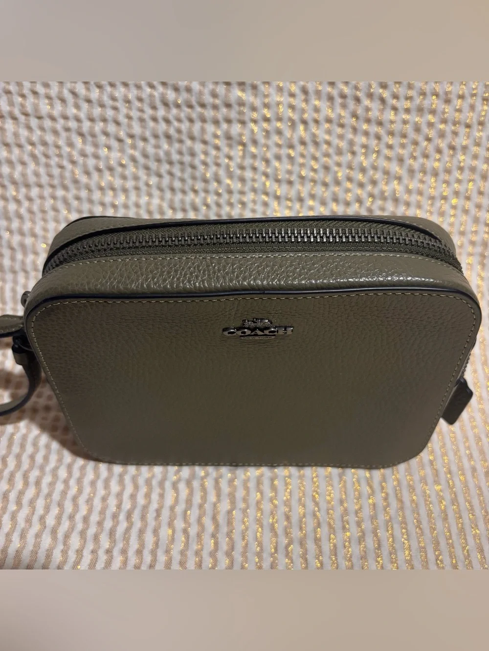 Coach Mini Camera Crossbody Olive/Gunmetal